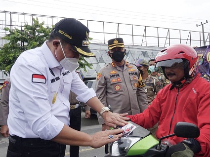 Bupati Musa Ahmad Bersama Kapolres Lamteng Melaksanakan Kegiatan Operasi Keselamatan Krakatau 2022